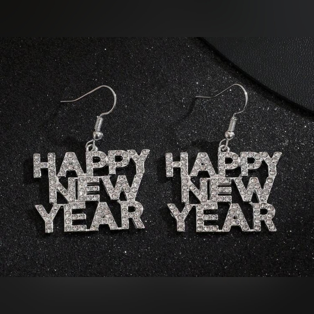 Happy New Year Sparkle Earrings NeW